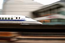 First bullet train in 1964 in Japan